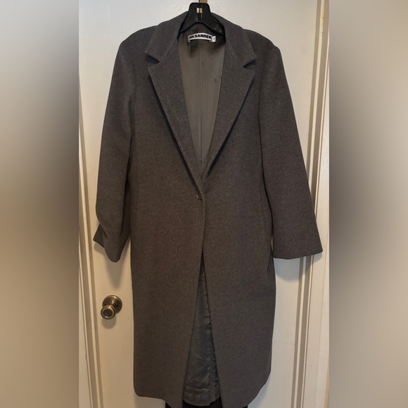 Jil Sander Gray Wool Coat - Picture 3 of 7